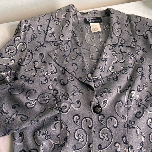 Vintage 1980s Dawn Joy Damask Brocade Jacket - Picture 7 of 12